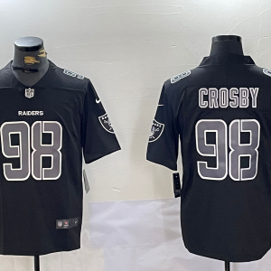 Men's Las Vegas Raiders #98 Maxx Crosby Black Limited Fashion Vapor Jersey