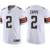 Men's Cleveland Browns #2 Bailey Zappe White Jersey
