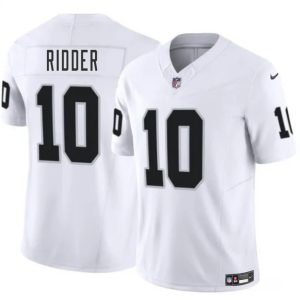 Men's Las Vegas Raiders #10 Desmond Ridder White 2024 F.U.S.E. Vapor Stitched Football Jersey