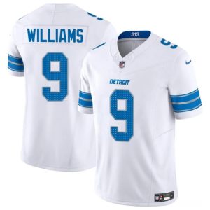 Men's Detroit Lions #9 Jameson Williams White 2024  Jersey