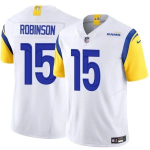 Men's Los Angeles Rams #15 Demarcus Robinson White 2024 F.U.S.E.  Jersey