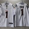 Men's Cincinnati Bengals #1 Ja'Marr Chase White 2023 F.U.S.E. Vapor Untouchable Limited Stitched Jersey