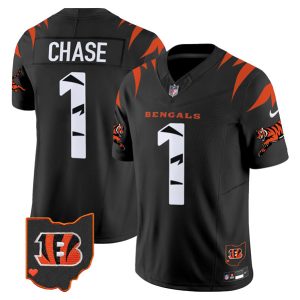 Men's Cincinnati Bengals #1 Ja'Marr Chase Black F.U.S.E. Special Jersey