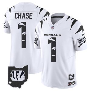 Men's Cincinnati Bengals #1 Ja'Marr Chase White F.U.S.E. Special Jersey