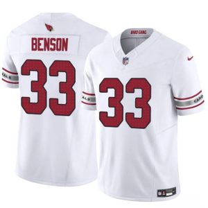 Men's Arizona Cardinals #33 Trey Benson White 2024 F.U.S.E. Vapor Untouchable Limited Football Stitched Jersey