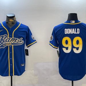 Men's Los Angeles Rams #99 Royal Cool Base Stitched Baseball Jerseys