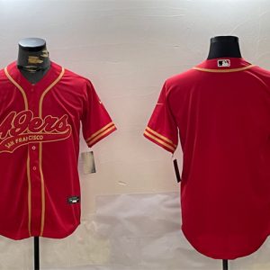 Men's San Francisco 49ers Blank Red Cool Base Stitched Baseball Jersey