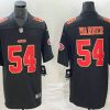 Men's San Francisco 49ers #54 Fred Warner Black Red Fashion Vapor Limited Stitched Jersey