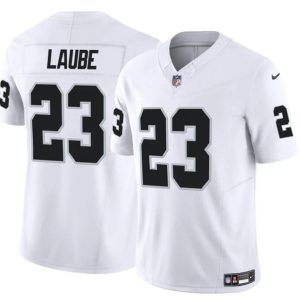 Men's Las Vegas Raiders #23 Dylan Laube White F.U.S.E Vapor Stitched Football Jersey