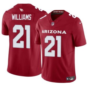 Men's Arizona Cardinals #21 Garrett Williams Red 2024 F.U.S.E. Vapor Untouchable Limited Stitched Jersey