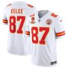 Men?s Kansas City Chiefs #87 Travis Kelce White 2024 F.U.S.E. With NKH Patch And 4-star C Patch Vapor Untouchable Limited Football Stitched Jersey
