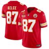 Men?s Kansas City Chiefs #87 Travis Kelce Red 2024 F.U.S.E. With NKH Patch And 4-star C Patch Vapor Untouchable Limited Football Stitched Jersey