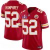Men?s Kansas City Chiefs #52 Creed Humphrey Red 2024 F.U.S.E. Super Bowl LVIII Patch Vapor Untouchable Limited Football Stitched Jersey