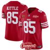 Men's San Francisco 49ers #85 George Kittle Red 2023 F.U.S.E. With 4-star C Ptach And NFC West Champions Patch Football Stitched Jersey