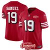 Men's San Francisco 49ers #19 Deebo Samuel Red 2023 F.U.S.E. NFC West Champions Patch Alternate Football Stitched Jersey