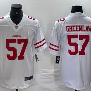 Men's San Francisco 49ers #57 Dre Greenlaw White Vapor Untouchable Limited Football Stitched Jersey