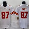 Men's Kansas City Chiefs #87 Taylor Swift White F.U.S.E. Vapor Untouchable Limited Stitched Jersey