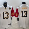 Men's San Francisco 49ers #13 Brock Purdy White 75th Patch Golden Edition Stitched Nike Limited Jersey
