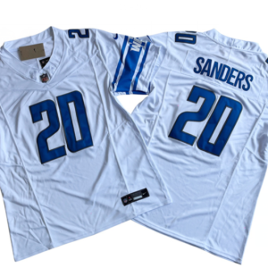 Men's Detroit Lions #20 Barry Sanders White 2023 F.U.S.E. Vapor Untouchable Limited Football Stitched Jersey