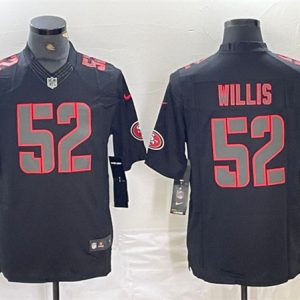Men's San Francisco 49ers #52 Patrick Willis Black Impact Limited Stitched Jersey