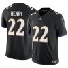 Men's Baltimore Ravens #22 Derrick Henry 2023 F.U.S.E. Black Vapor Limited Football Stitched Jersey