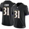 Men's Baltimore Ravens #31 Dalvin Cook Black 2024 F.U.S.E. Vapor Limited Football Stitched Jersey