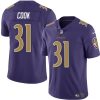 Men's Baltimore Ravens #31 Dalvin Cook Purple Color Rush Vapor Limited Football Stitched Jersey