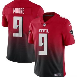 Men's Atlanta Falcons #9 Rondale Moore Red Black Vapor Untouchable Limited Football Stitched Jersey