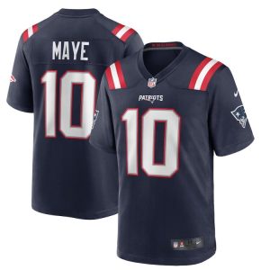 Mens New England Patriots #10 Drake Maye Nike Navy Vapor Untouchable Limited Jersey