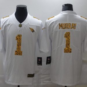 Men's Arizona Cardinals #1 Kyler Murray 2020 White Leopard Print Fashion Limited Stitched Jersey