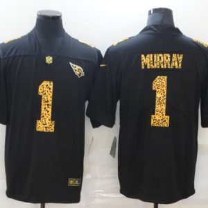Men's Arizona Cardinals #1 Kyler Murray 2020 Black Leopard Print Fashion Limited Stitched Jersey