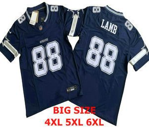 Men's Dallas Cowboys #88 CeeDee Lamb Navy Blue FUSE Limited Vapor Stitched Jersey