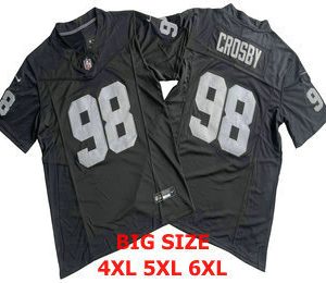 Men's Las Vegas Raiders #98 Maxx Crosby Black FUSE Limited Vapor Stitched Jersey