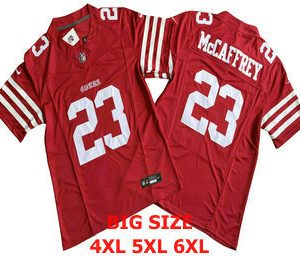 Men's San Francisco 49ers #23 Christian McCaffrey Red FUSE Limited Vapor Stitched Jersey