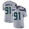 Men's Seattle Seahawks #91 Byron Murphy II Gray 2024 Draft Vapor Limited Football Stitched Jersey