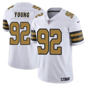 Men's New Orleans Saints #92 Chase Young White Color Rush Limited Football Stitched Jersey