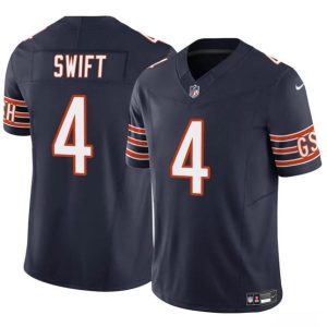 Men's Chicago Bears #4 D?Andre Swift Navy 2023 F.U.S.E. Vapor Football Stitched Jersey