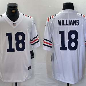 Men's Chicago Bears #18 Caleb Williams White 2024 Vapor Stitched Nike Alternate Classic Limited Jersey