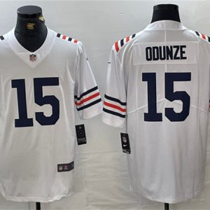 Men's Chicago Bears #15 Rome Odunze White 2024 Draft Vapor Stitched Football Jersey