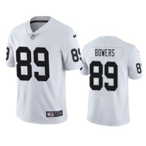 Men's Las Vegas Raiders #89 Brock Bowers White 2024 Draft Vapor Football Stitched Jersey