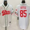 Men's San Francisco 49ers #85 George Kittle White Mexico Cool Base Stitched Baseball Jersey