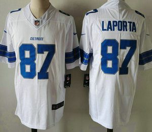 Men's Detroit Lions #87 Sam Laporta Limited White 2024 Vapor Stitched Jersey