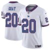 Men's New York Giants #20 Eric Gray White Color Rush Limited Football Stitched Jersey
