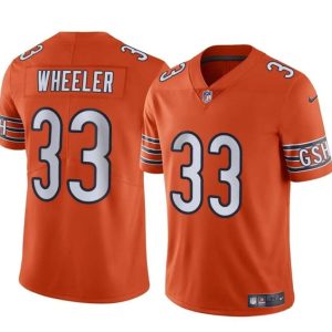 Men's Chicago Bears #33 Ian Wheeler Orange Vapor Football Stitched Jersey