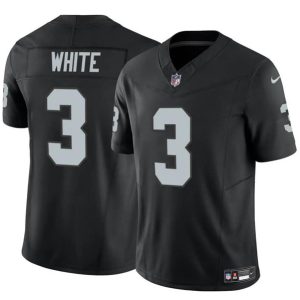 Men's Las Vegas Raiders #3 Zamir White Black F.U.S.E. Vapor Football Stitched Jersey