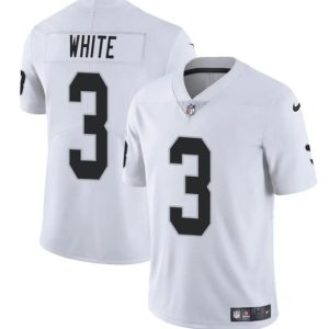 Men's Las Vegas Raiders #3 Zamir White White 2024 Vapor Football Stitched Jersey