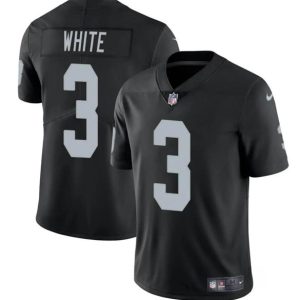 Men's Las Vegas Raiders #3 Zamir White Black 2024 Vapor Football Stitched Jersey