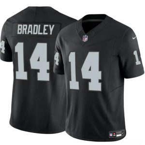 Men's Las Vegas Raiders #14 Carter Bradley Black F.U.S.E. Vapor Football Stitched Jersey