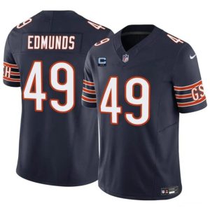 Men's Chicago Bears #49 Tremaine Edmunds Navy 2024 F.U.S.E. With 2-star C Patch Vapor Untouchable Limited Football Stitched Jersey