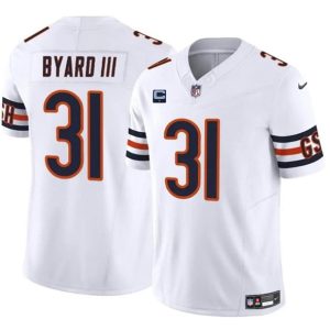 Men's Chicago Bears #31 Kevin Byard III White 2024 F.U.S.E. With 1-star C Patch Vapor Untouchable Limited Football Stitched Jersey